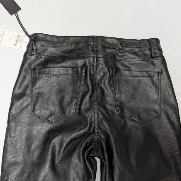 NWT Blank NYC Size 26 Black Pleather Skinny Pants - Picture 2 of 16